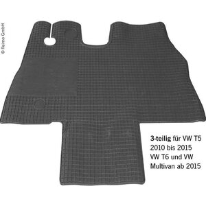 Kumimatto VW T5 2010-2015, T6 ja Multivan 2015 alkaen