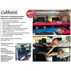 Lisävuode kääntöistuimille VW Transporter Kahdelle