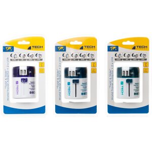 Travel Blue Matka-adapteri Eurooppa Liukuva 2 USB