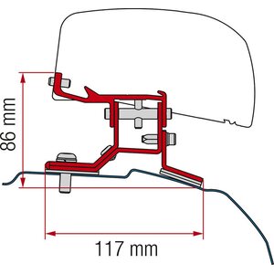 Fiamma (R) F40Van markiisin kiinnitysadapteri Transit Custom 2012-2023