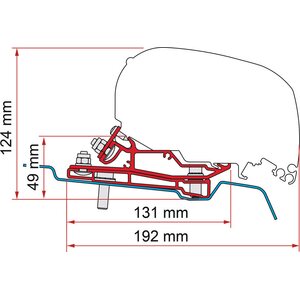 Fiamma (R) F65/F80 kiinnityssarja Ford Transit L3H3, 320cm