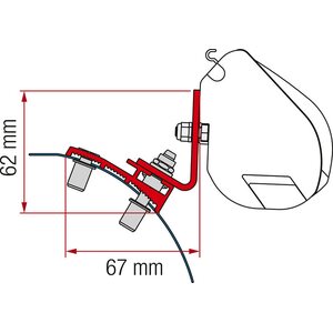 Fiamma (R) F35 Kiinnitysadapteri Citroen Spacetourer, Peugeot Traveller, Toyota Verso, Opel Zafira alk. vm. 2019