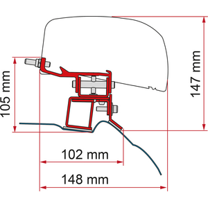 Fiamma (R) F65 / F80 Markiisin kiinnityssarja Mb Vito W447