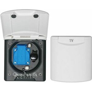Etuteltan pistorasia 230V magneettikannella,