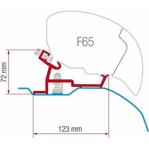 Fiamma F65 markiisin kiinnityssarja Ducato 06/2006> kork.katolla